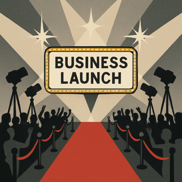 The $100 Startup by Chris Guillebeau (Illustration of a product launch like a movie premiere)