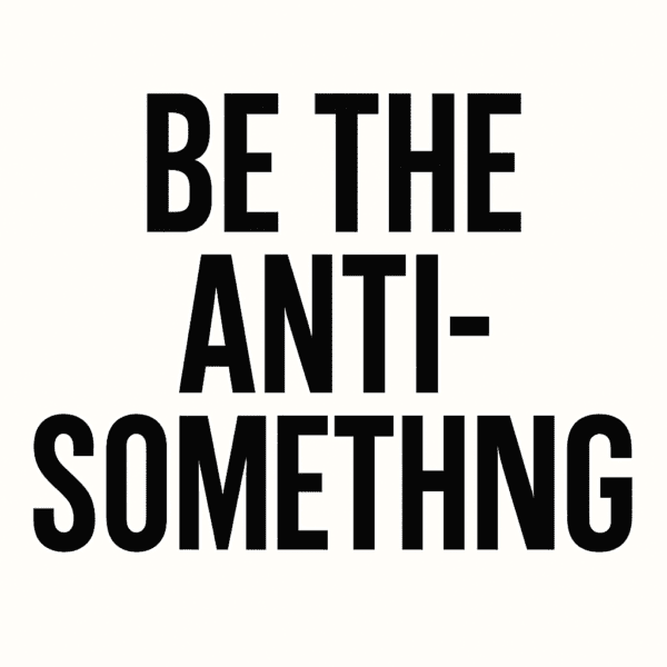 Rework by Jason Fried and David Heinemeier Hansson ( Quote image about positioning your brand by picking a fight)