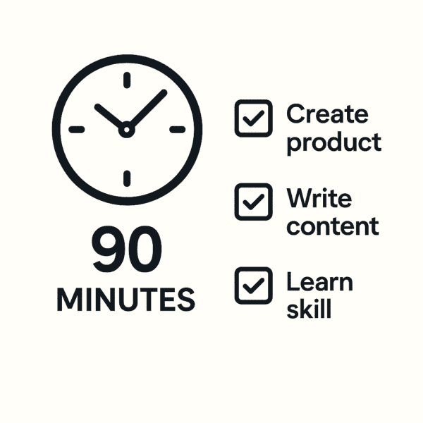 The 5AM Club by Robin Sharma ( Visual breakdown of the 90/90/1 rule for focused deep work)