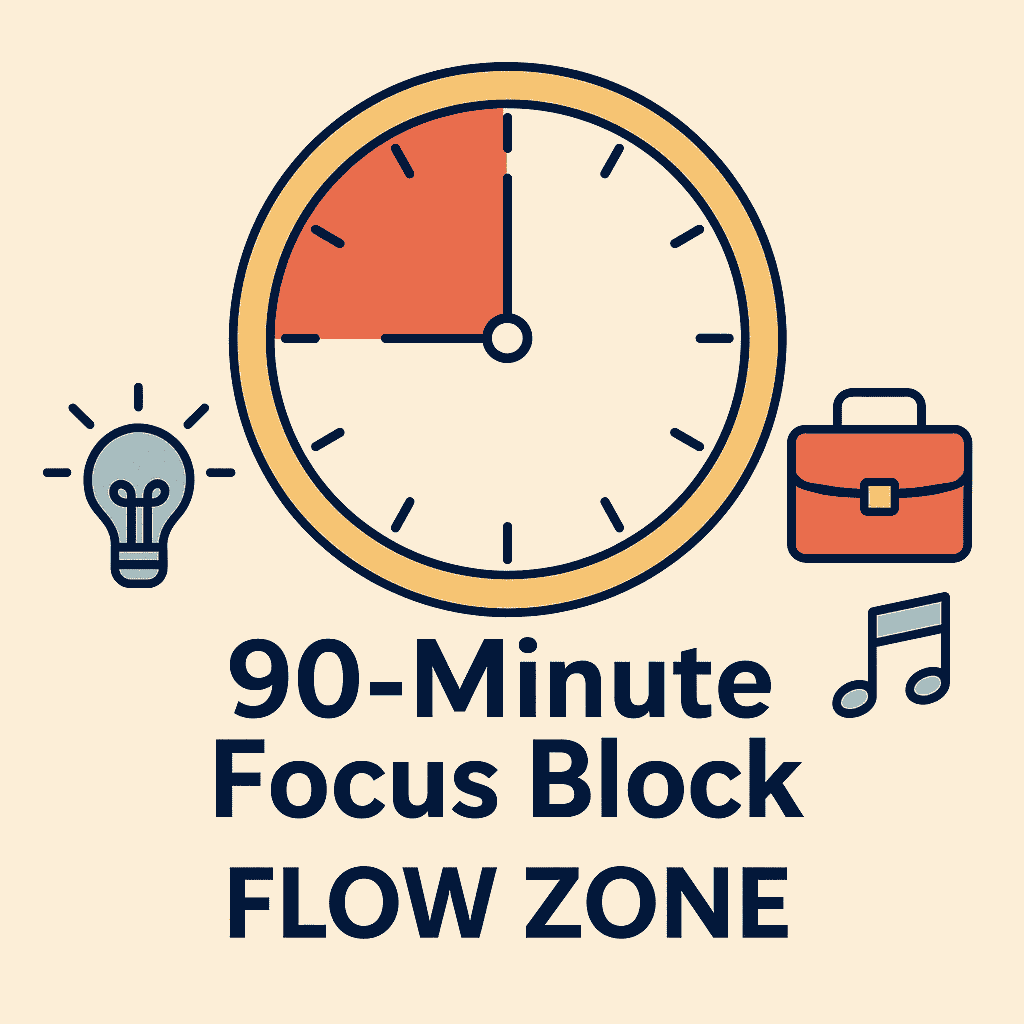 Eat That Frog! by Brian Tracy (Deep work session block showing time chunking for focused work)