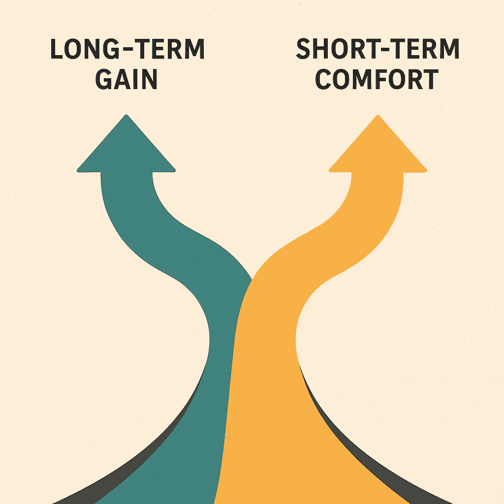 Eat That Frog! by Brian Tracy (Visual comparing long-term vs short-term thinking in productivity)