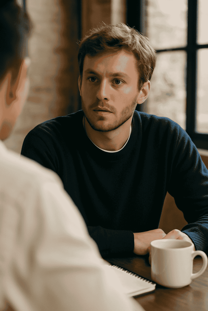 Never Split the Difference by Chris Voss and Tahl Raz (Person showing empathy in conversation)
