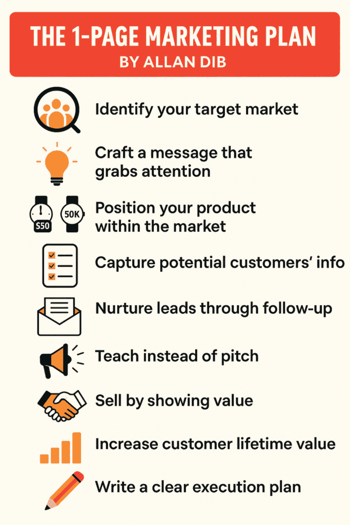 The 1-Page Marketing Plan by Allan Dib (Book Summary)