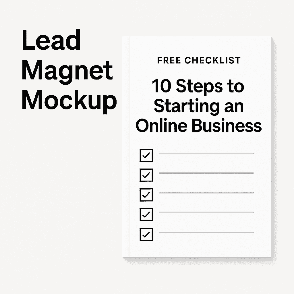 The 1-Page Marketing Plan by Allan Dib (Example of a lead capture form with value offer and call to action)