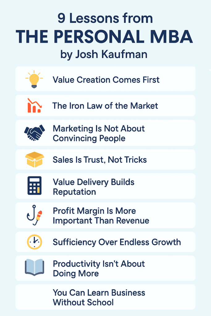 The Personal MBA by Josh Kaufman (Book Summary)