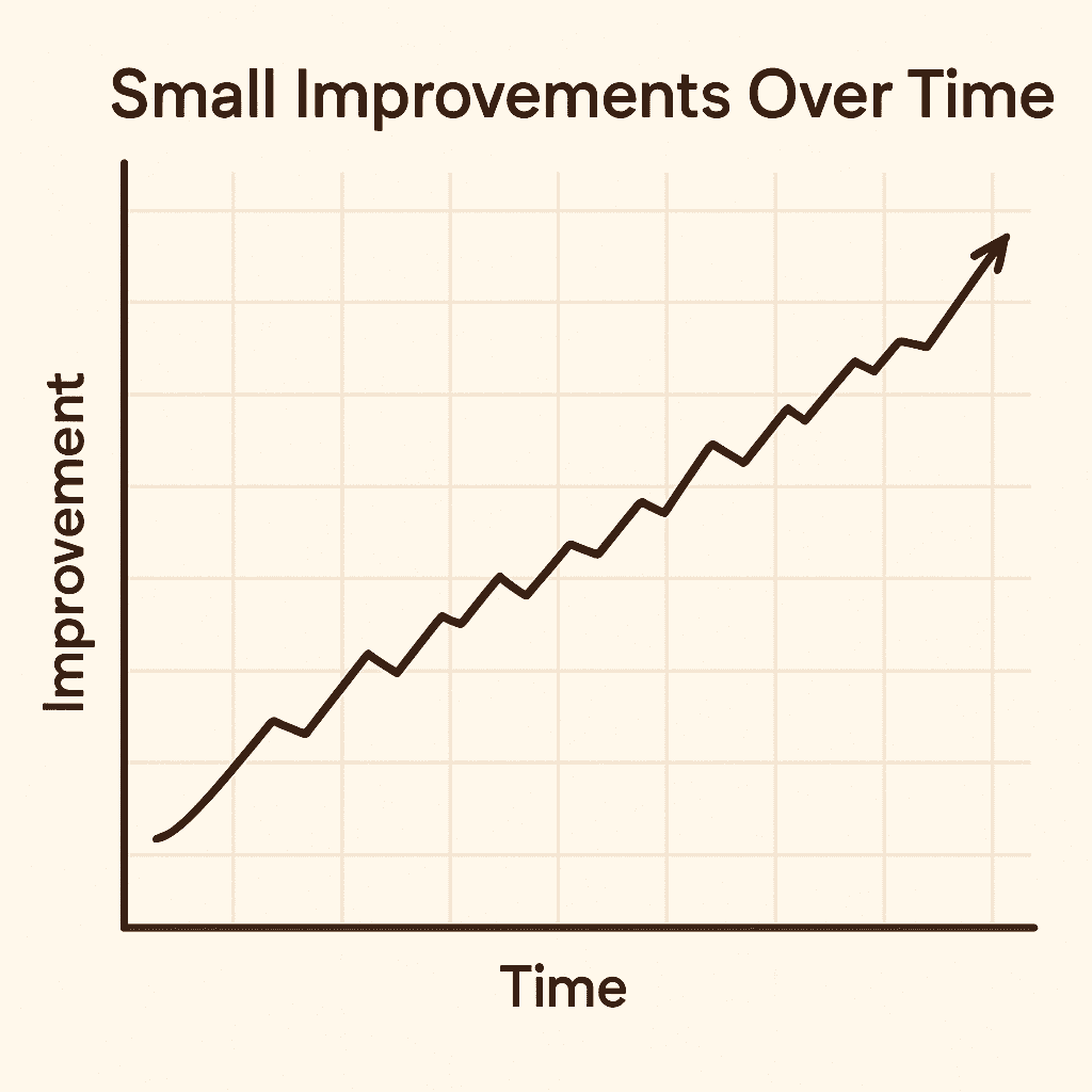 12 Rules for Life by Jordan B. Peterson (Chart showing self-improvement by comparing today to yesterday’s performance)