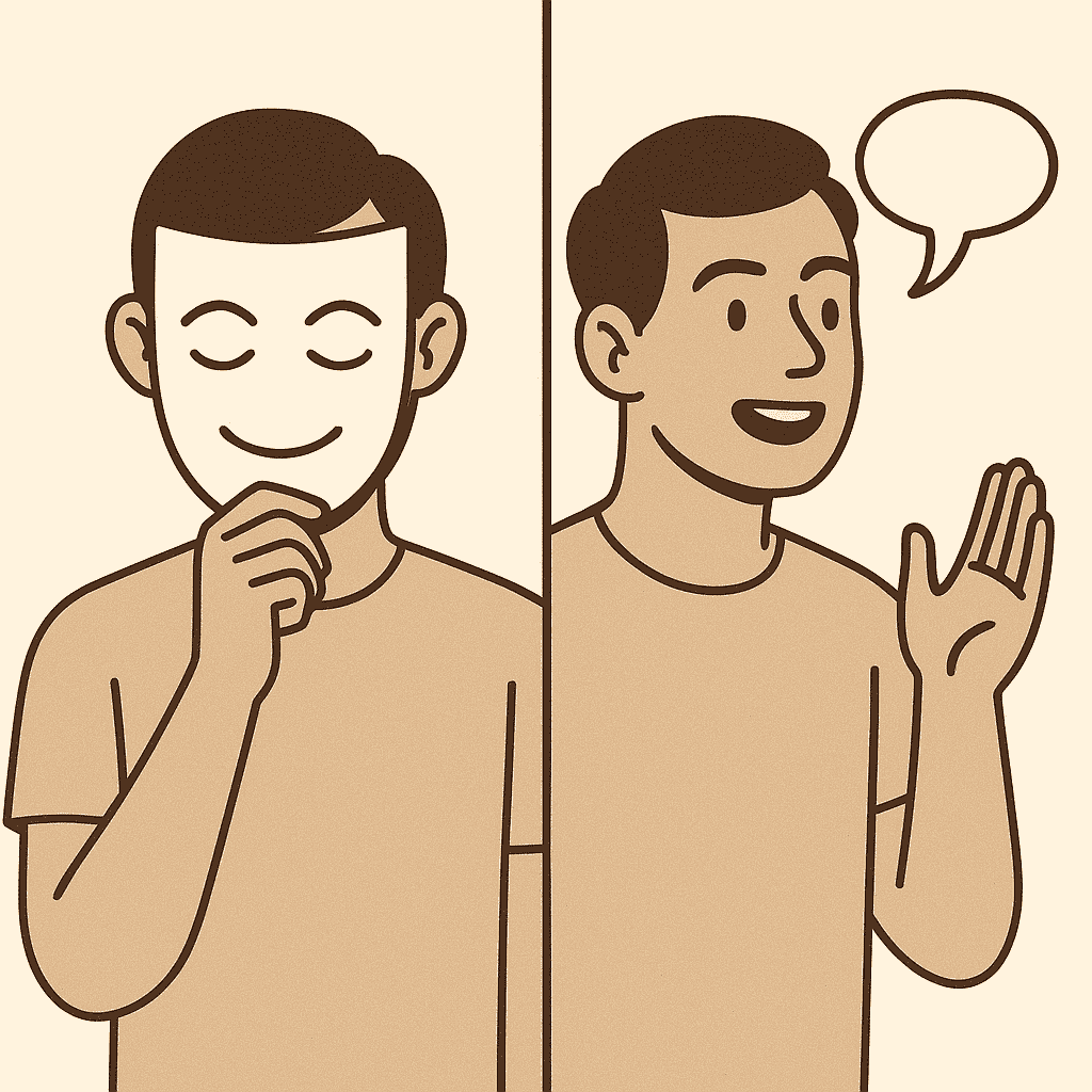12 Rules for Life by Jordan B. Peterson (Illustration of truth vs lies using a symbolic mask and honest expression)