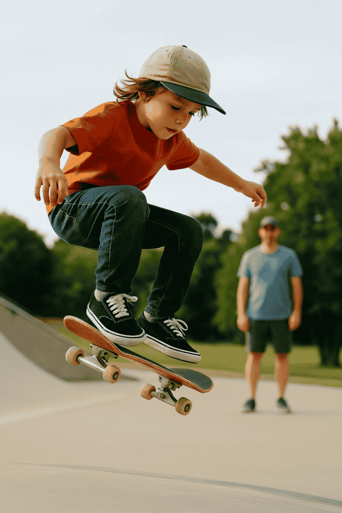 12 Rules for Life by Jordan B. Peterson ( Child skateboarding freely while adult watches from a distance)