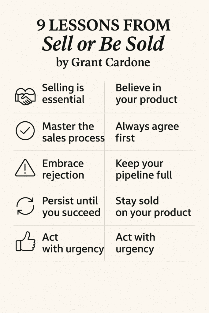 Sell or Be Sold by Grant Cardone (Book Summary)