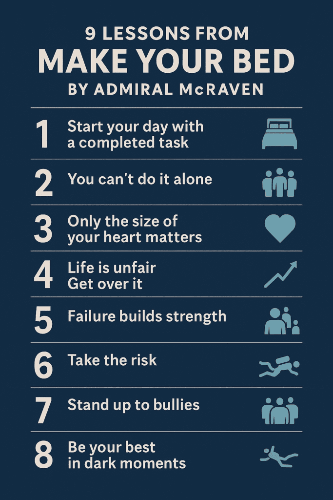 Make Your Bed by Admiral William H. McRaven (Book Summary)