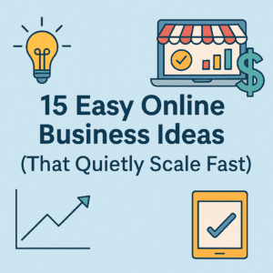 Read more about the article 15 Easy Online Business Ideas (That Quietly Scale Fast)