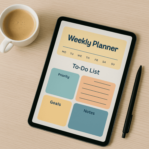 Digital planner for starting online business ideas from home