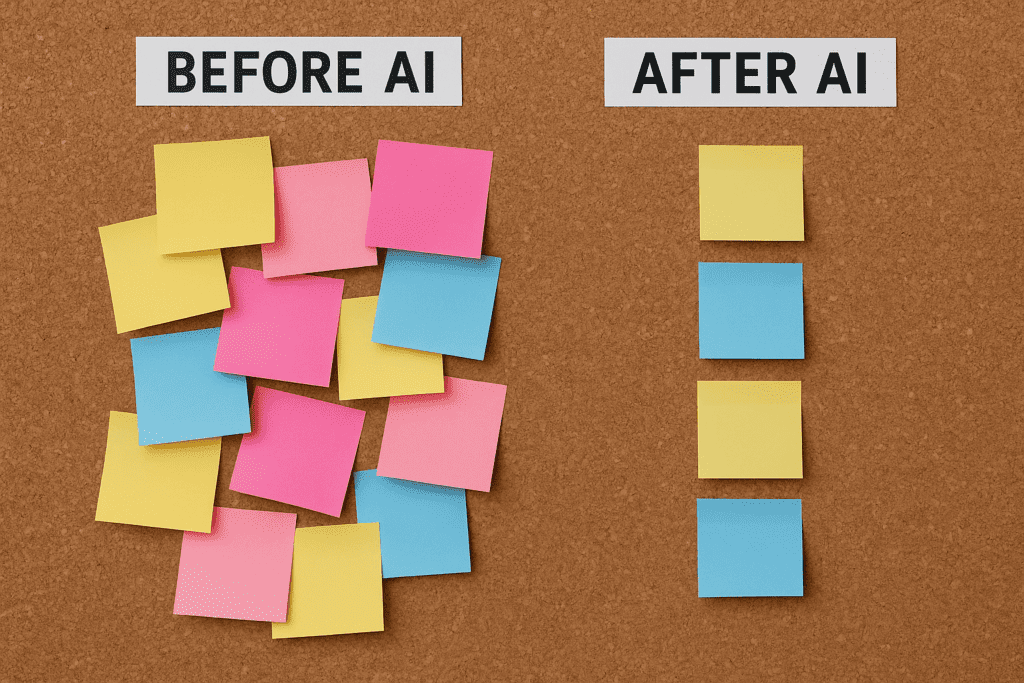 How AI improves productivity and task management in marketing small business workflows.