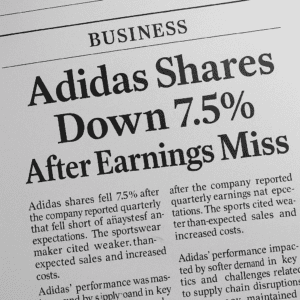 Read more about the article Adidas Shares Fall By 7.5% After Sales Disappoint